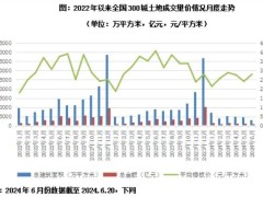 2024年上半年土地投资：成交同比量价齐跌