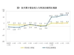 2026年1—5月份制造业利润总额增长20%